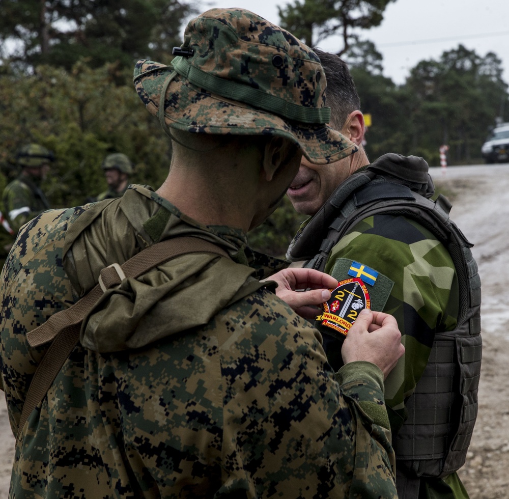 Marines participate in Exercise Aurora 17 in Sweden