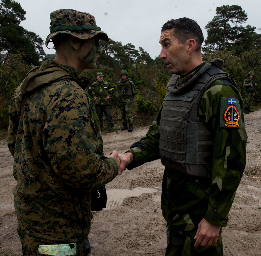 Marines participate in Exercise Aurora 17 in Sweden