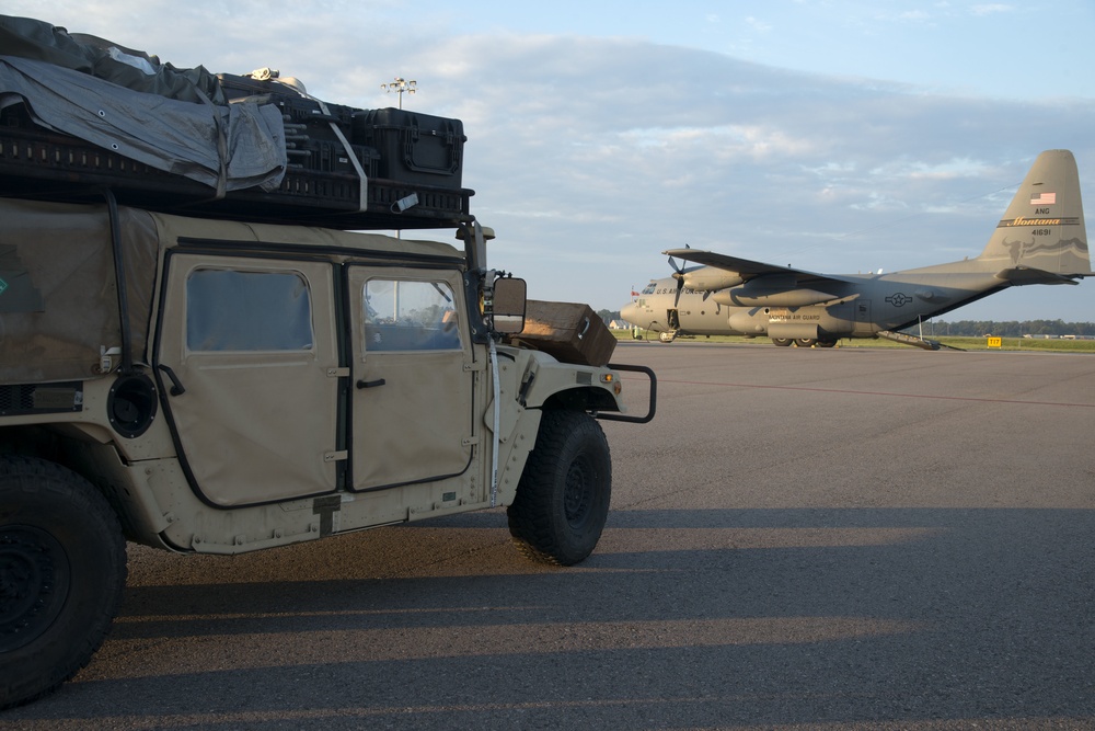 Hurricane relief stages at MacDill