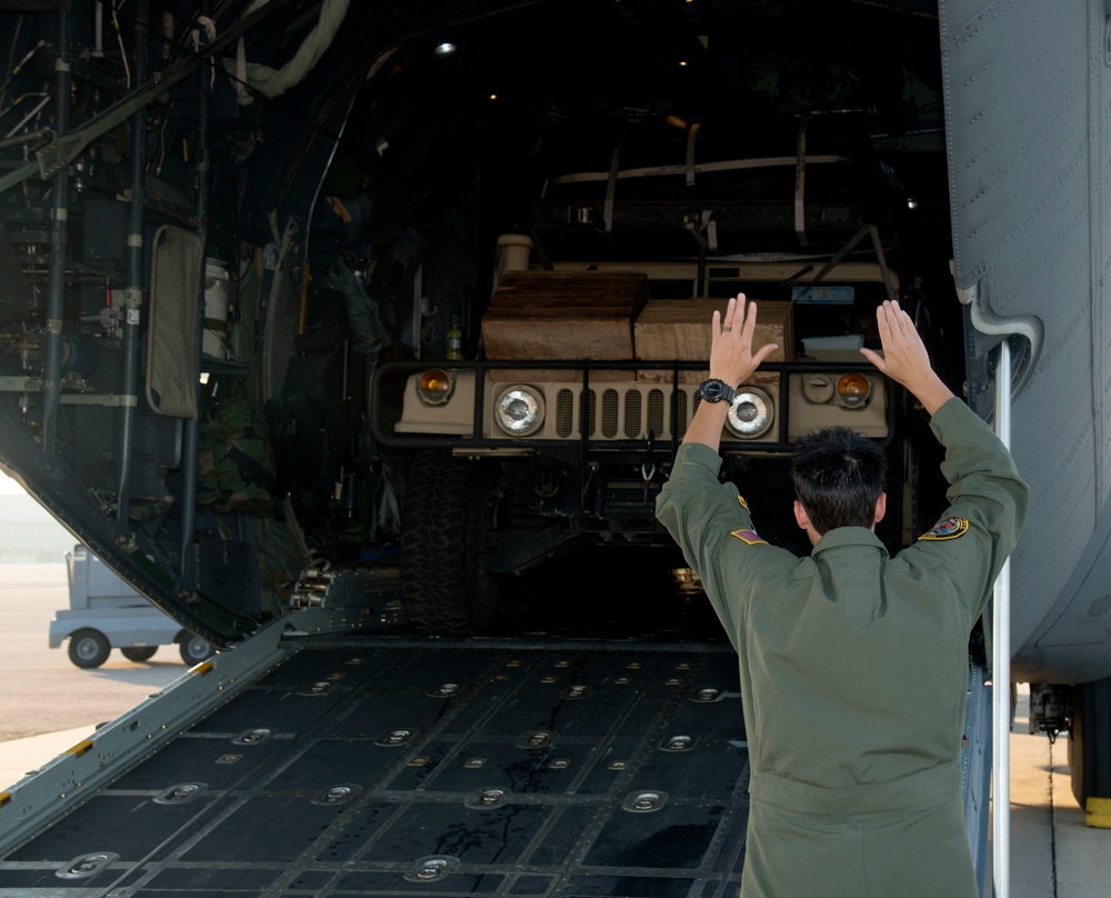 Hurricane relief stages at MacDill