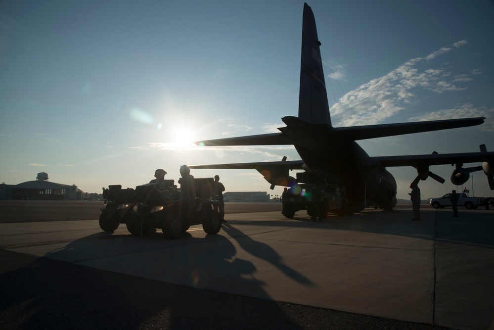 Hurricane relief stages at MacDill