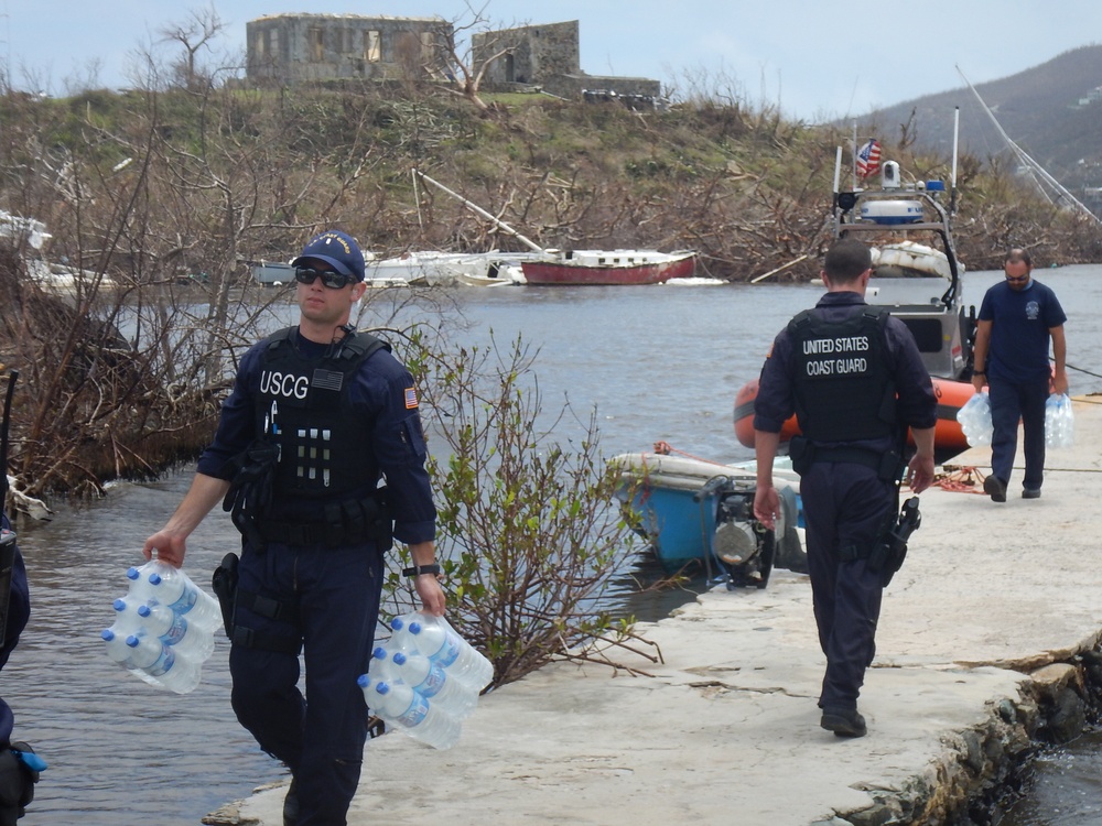 Coast Guard Cutter Joseph Napier crew offloads supplies in St. John