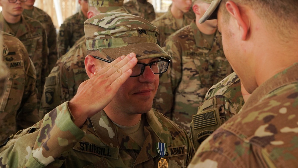 101st Airborne Division Soldiers Awarded Medals