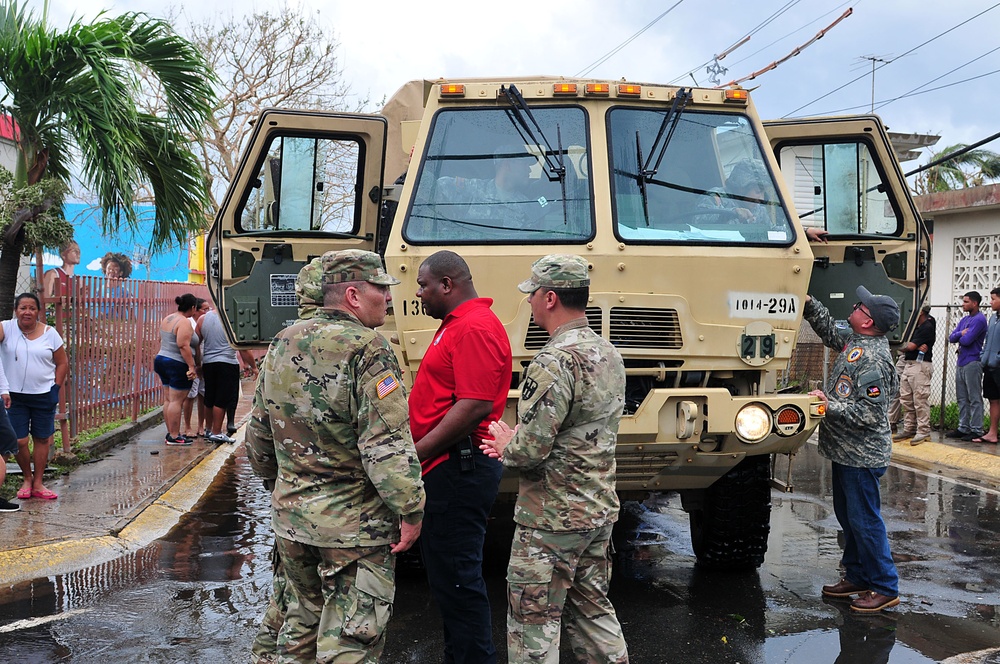 The Adjutant General of Puerto Rico with the Governor of Puerto Rico visited aftermath of Hurricane Maria