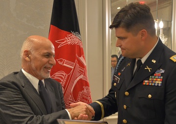 Afghan President honors Oklahoma Army National Guard Soldier in New York