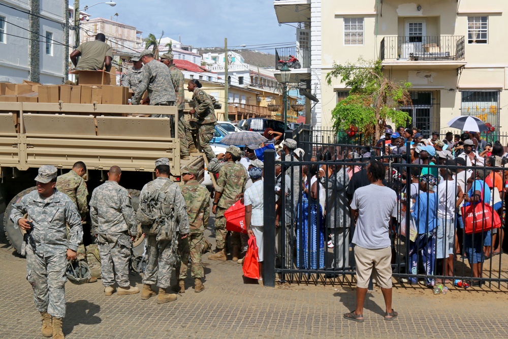 National Guard distributes food in US Virgin Islands
