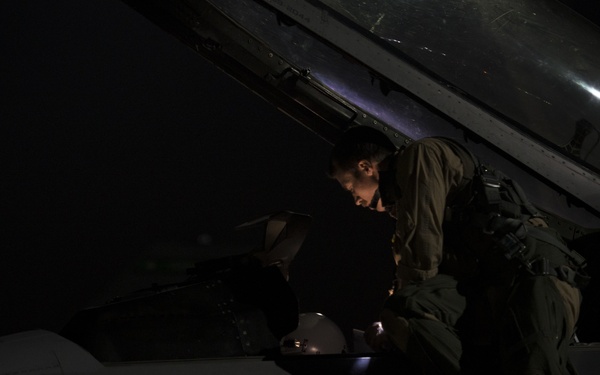 F-16s light the night