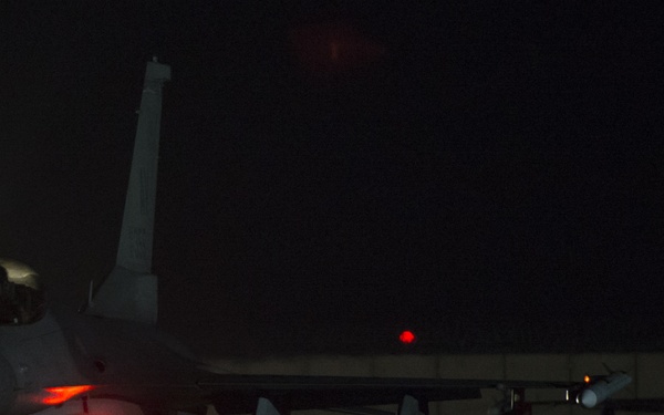 F-16s light the night