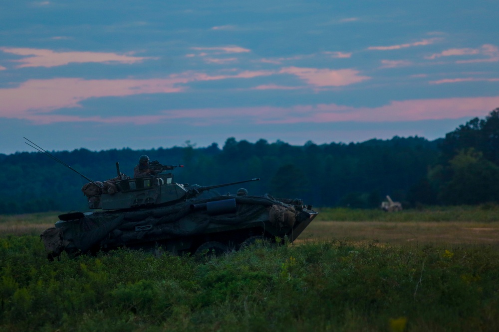 2nd LAR conducts armored reconnaissance and security operations at Fort Pickett