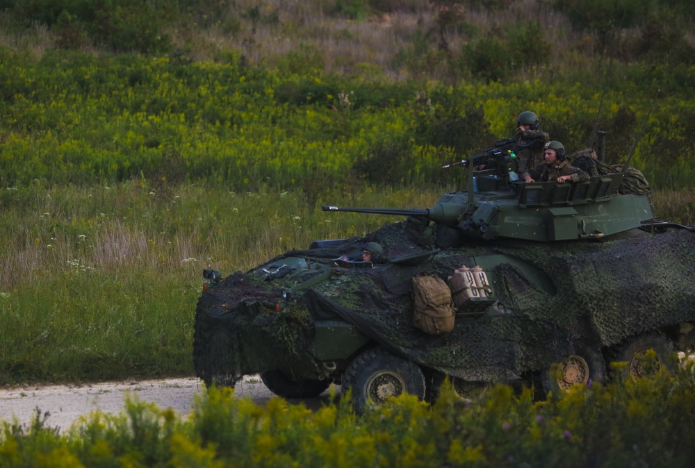 2nd LAR conducts armored reconnaissance and security operations at Fort Pickett