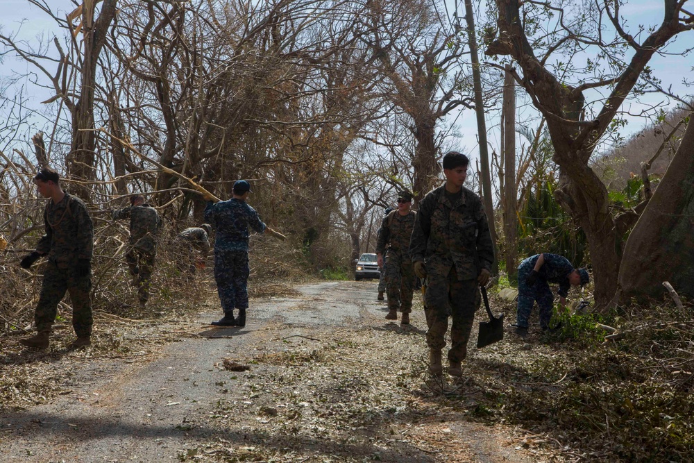 U.S. Marines, Sailors conduct relief operations on St. Croix