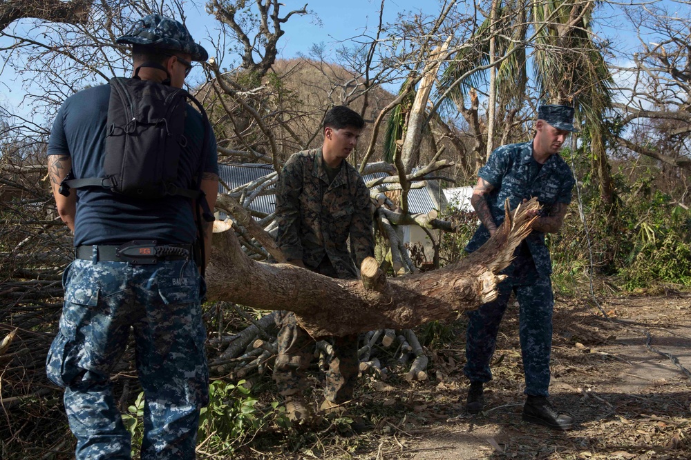 U.S. Marines, Sailors conduct relief operations on St. Croix