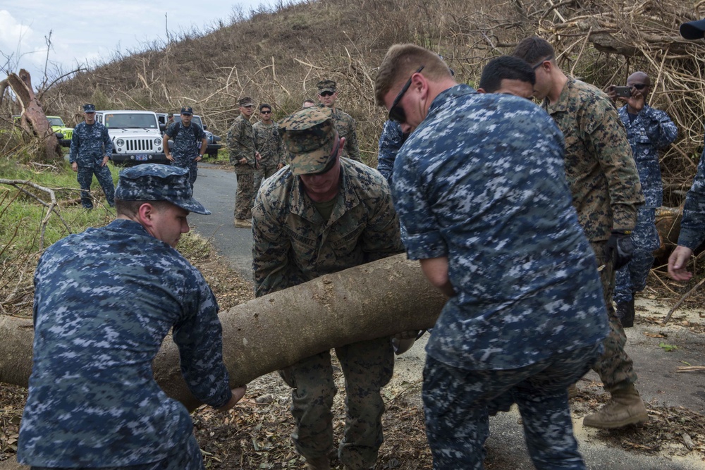 U.S. Marines, Sailors continue relief efforts on St. Croix