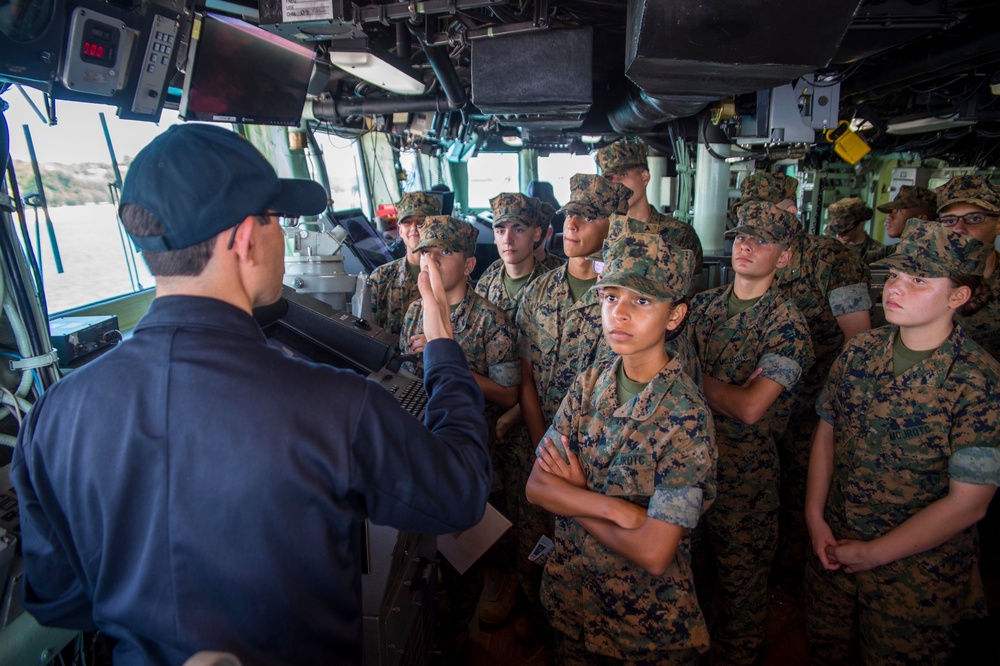 MJROTC Students tour USS Bonhomme Richard (LHD 6)