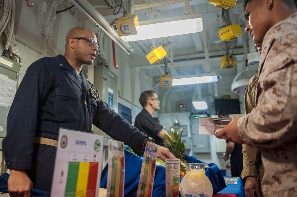 USS America Sailors hold health fair