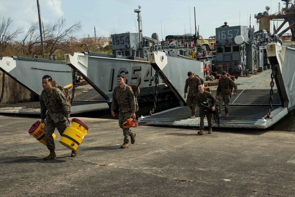 U.S. Marines, Sailors land in Puerto Rico, assist in relief efforts