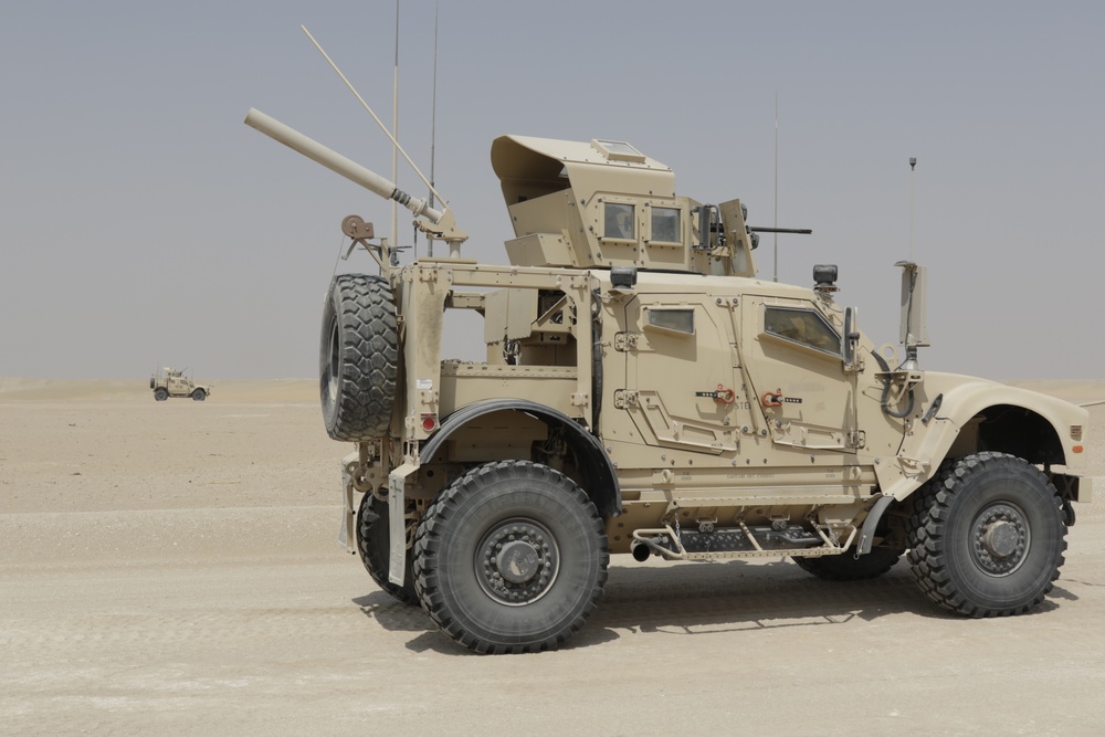 548th Transportation Company’s MATVs fire at targets