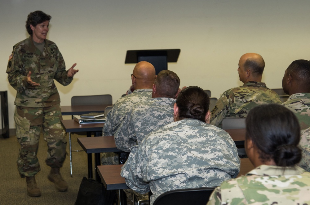 Speaking with the Troops