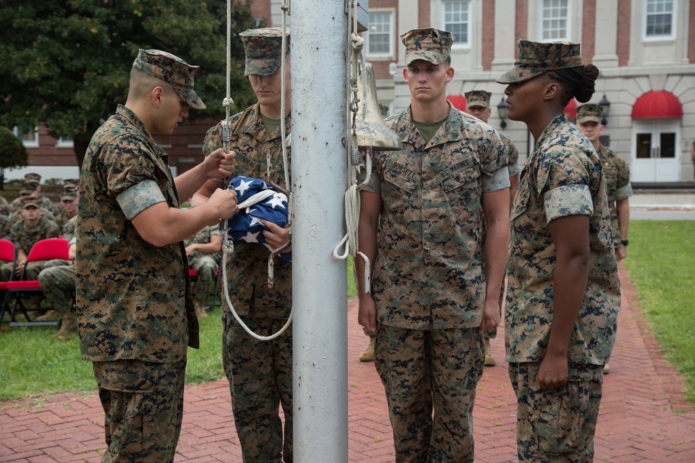 2nd Marine Division Morning Colors Ceremony