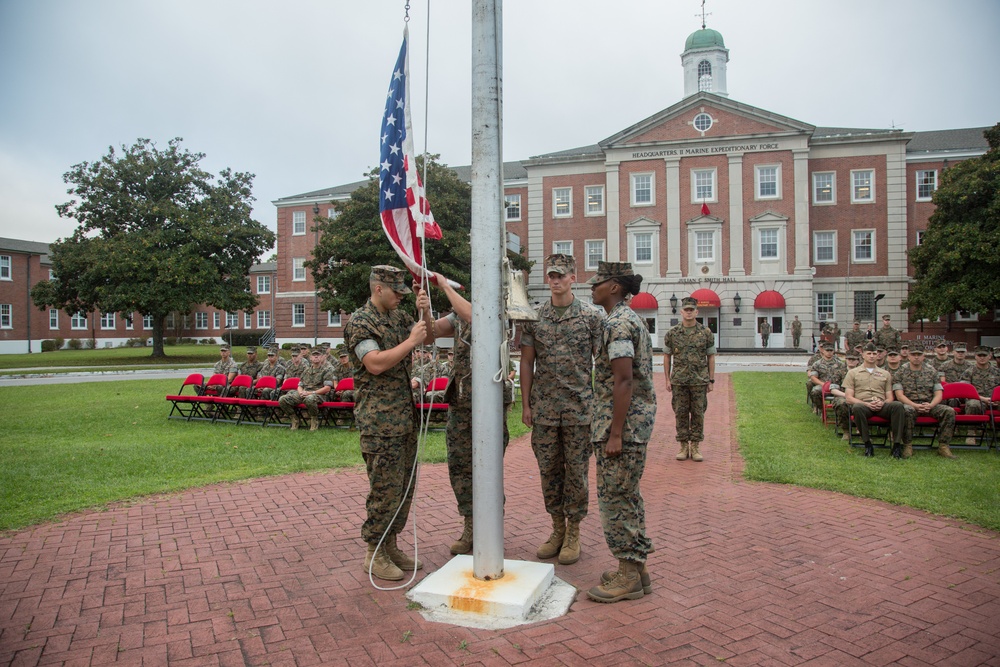 2nd Marine Division Morning Colors Ceremony