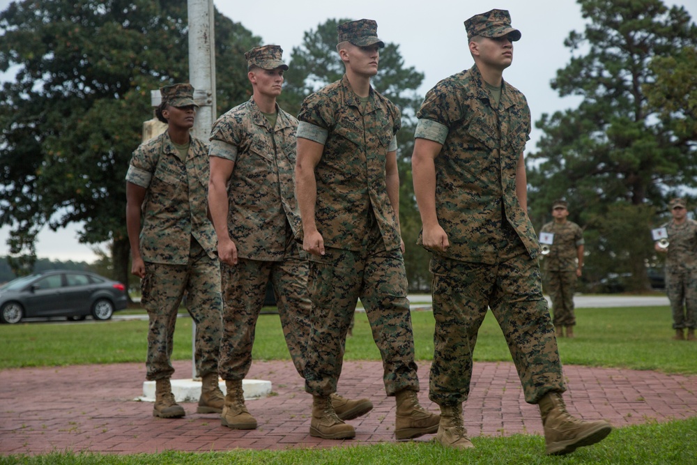 2nd Marine Division Morning Colors Ceremony