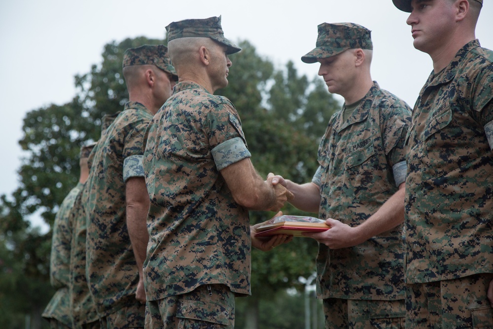 2nd Marine Division Morning Colors Ceremony