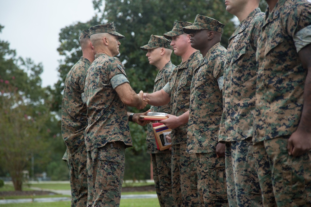 2nd Marine Division Morning Colors Ceremony