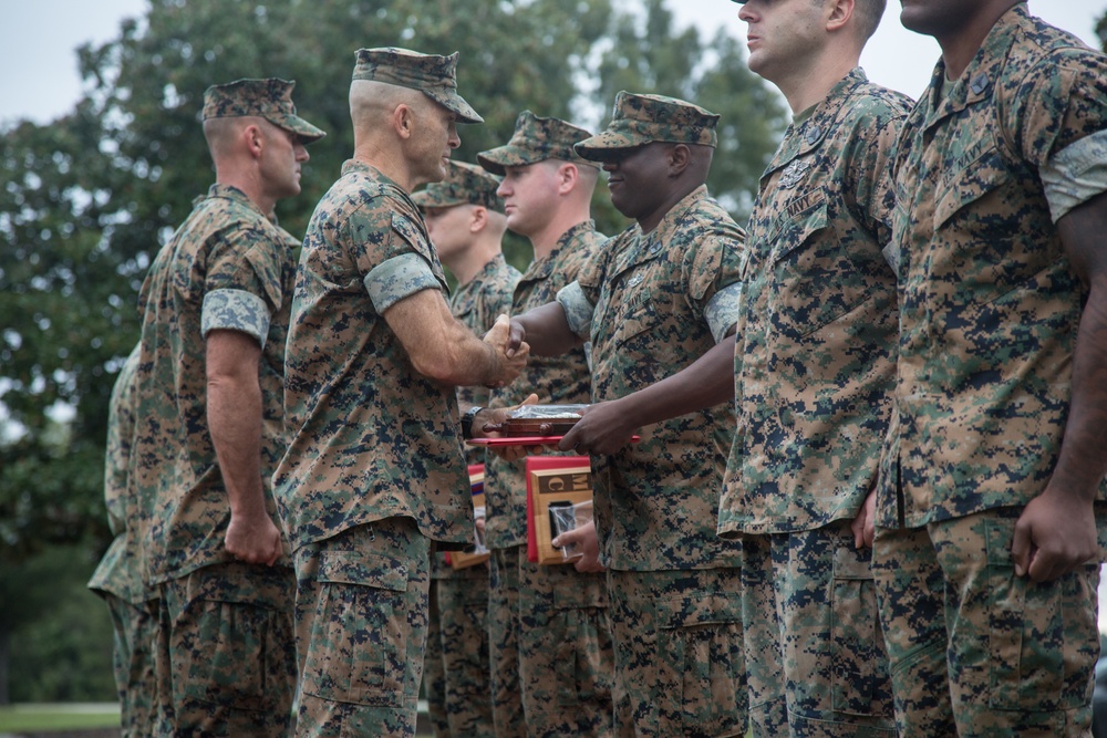 2nd Marine Division Morning Colors Ceremony