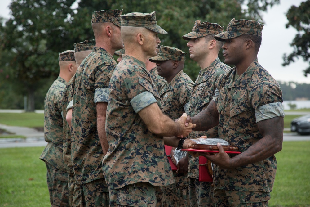 2nd Marine Division Morning Colors Ceremony