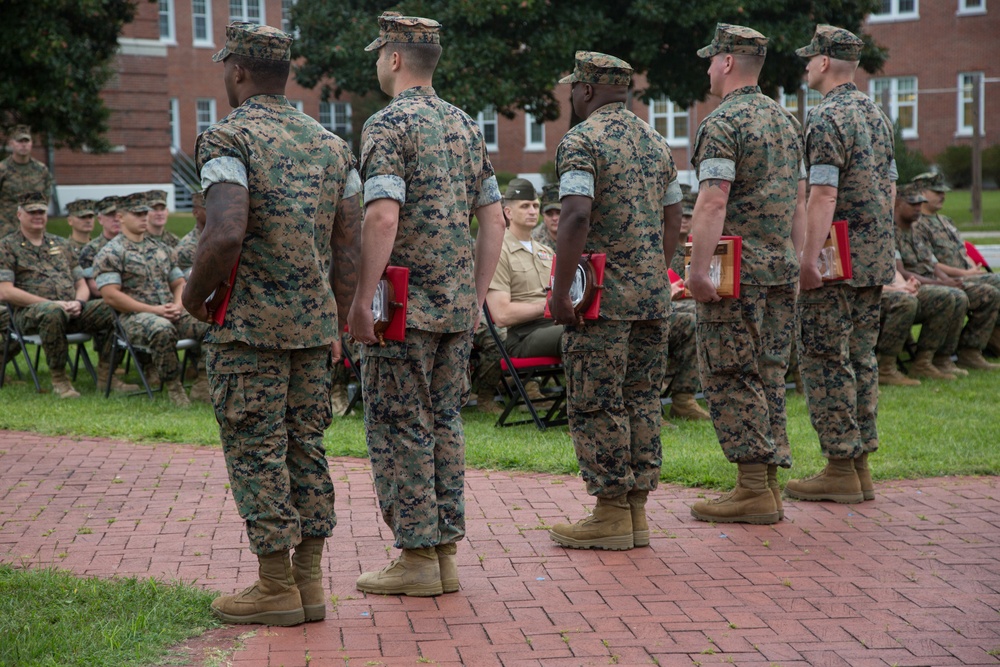 2nd Marine Division Morning Colors Ceremony