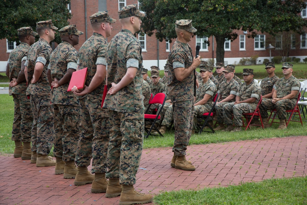 2nd Marine Division Morning Colors Ceremony