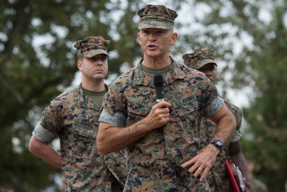 2nd Marine Division Morning Colors Ceremony