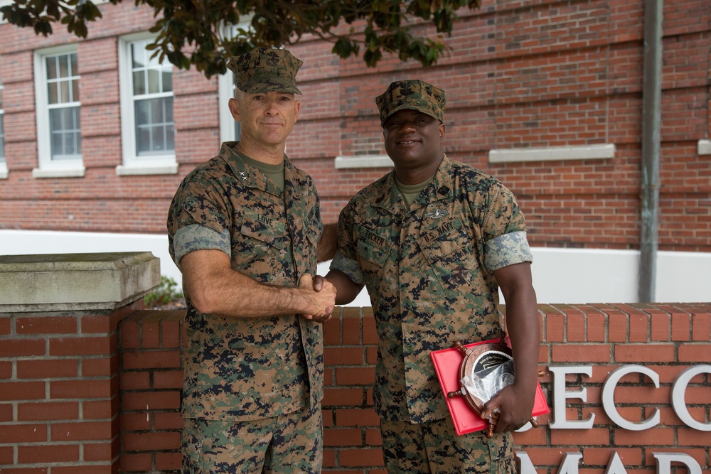 2nd Marine Division Morning Colors Ceremony