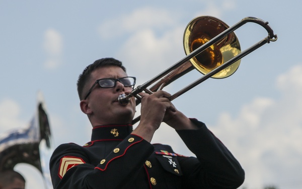 When the Marine Corps New Orleans Brass Band Goes Marching In