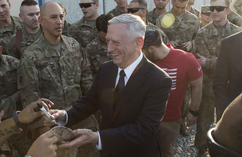 Secretary of Defense James Mattis Afghanistan Visit