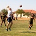Washington Redskins Cheerleaders and Players visit with SPMAGTF-CR-AF Marines as Part of USO Tour