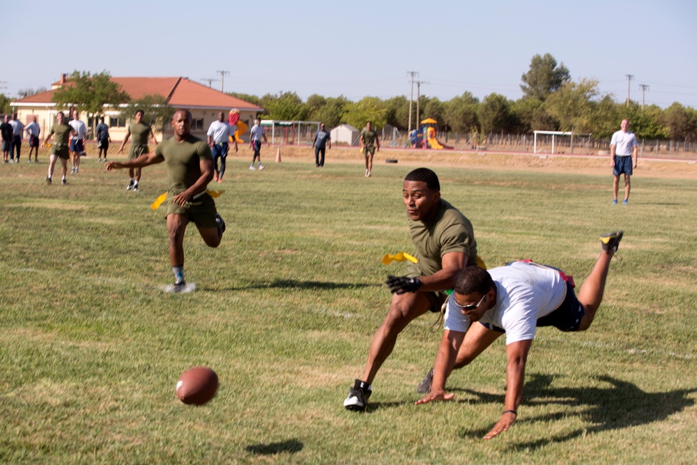 Washington Redskins Cheerleaders and Players visit with SPMAGTF-CR-AF Marines as Part of USO Tour