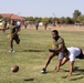 Washington Redskins Cheerleaders and Players visit with SPMAGTF-CR-AF Marines as Part of USO Tour
