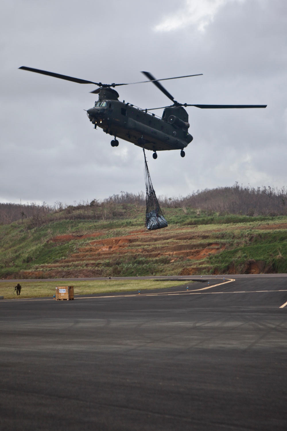 JTF - Leeward Islands Black Hawk helicopters transport relief personnel to Dominica