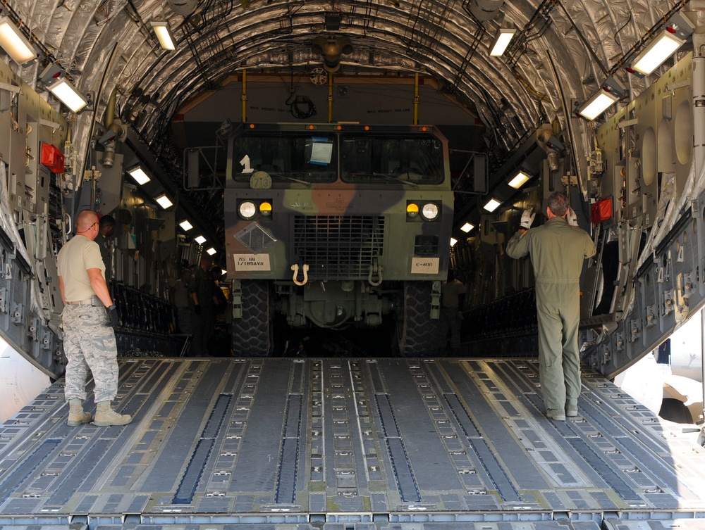 The 172d Airlift Wing,  the 184th Sustainment Command, and the 185th Aviation Brigade Prepares to Deliver Equipment to St. Thomas