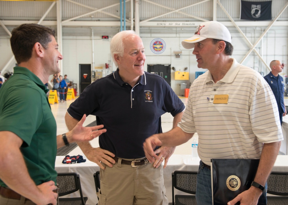 Speaker, Texas congressional delegation briefed on Harvey response at Air Station Houston