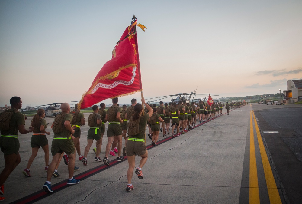 1st MAW spreads suicide awareness through a motivational run