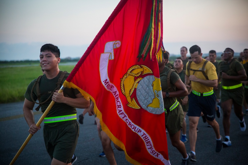 1st MAW spreads suicide awareness through a motivational run