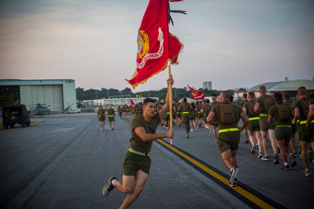 1st MAW spreads suicide awareness through a motivational run