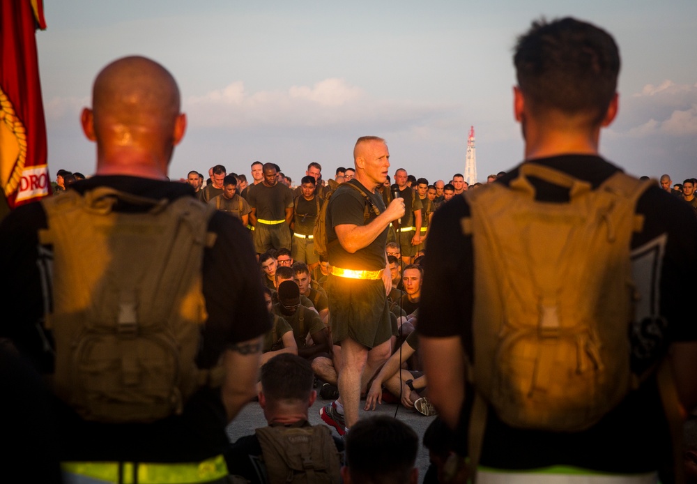 1st MAW spreads suicide awareness through a motivational run