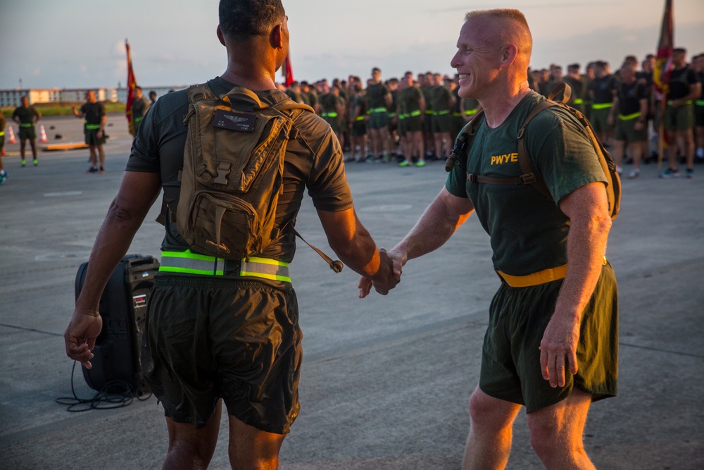 1st MAW spreads suicide awareness through a motivational run