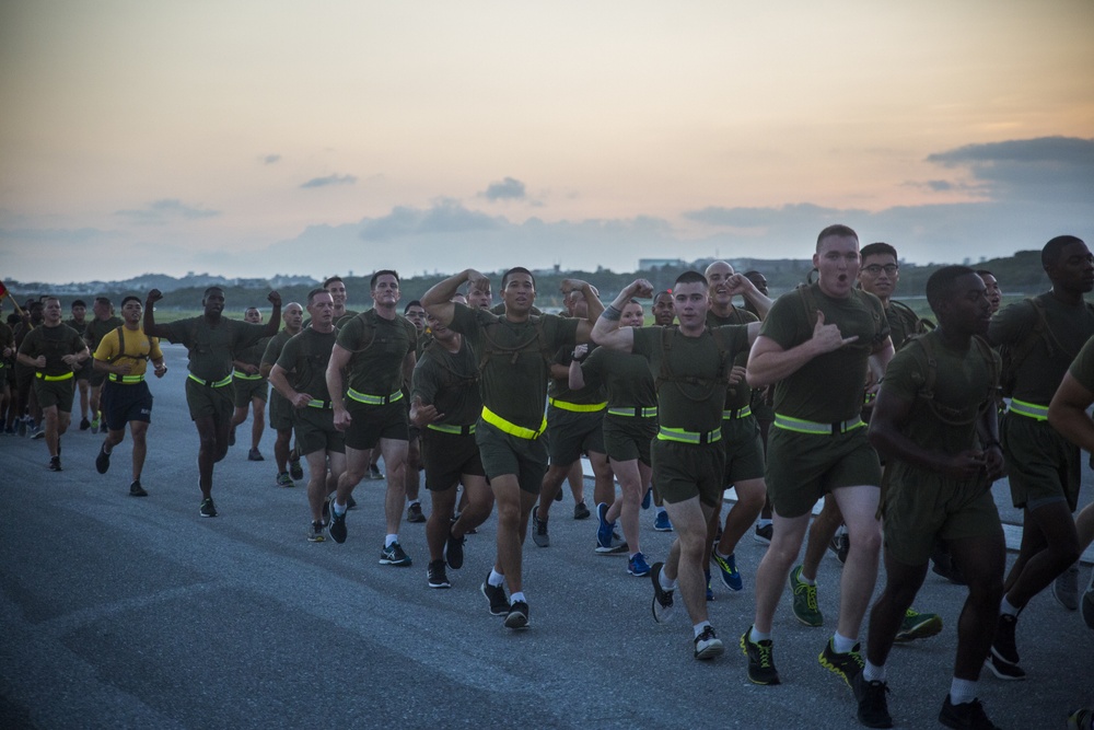 1st MAW spreads suicide awareness through a motivational run