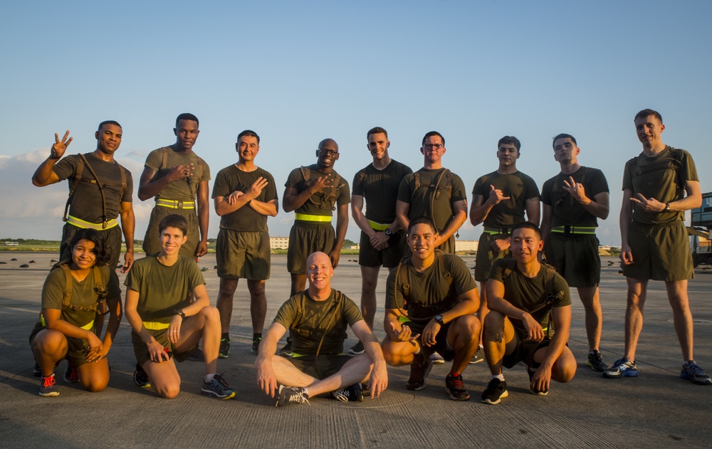 1st MAW spreads suicide awareness through a motivational run