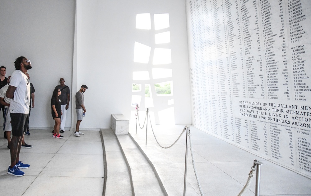 Los Angeles Clippers Visit USS Arizona Memorial