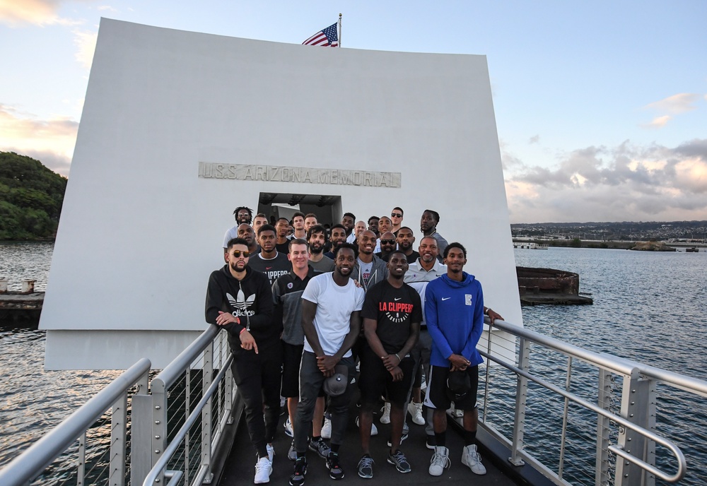 Los Angeles Clippers Visit USS Arizona Memorial